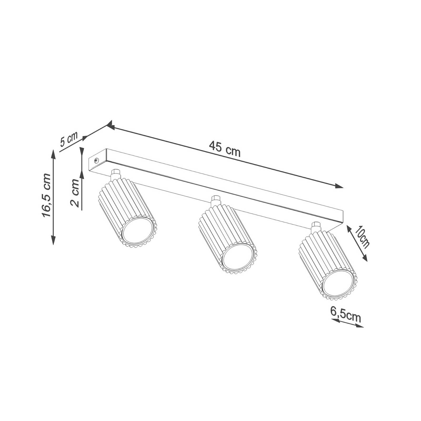 Deckenstrahler Karbon, schwarz, Länge 45 cm, Alu, 3-flg. Deckenstrahler Karbon, schwarz, Länge 45 cm, Alu, 3-flg. von SOLLUX LIGHTING