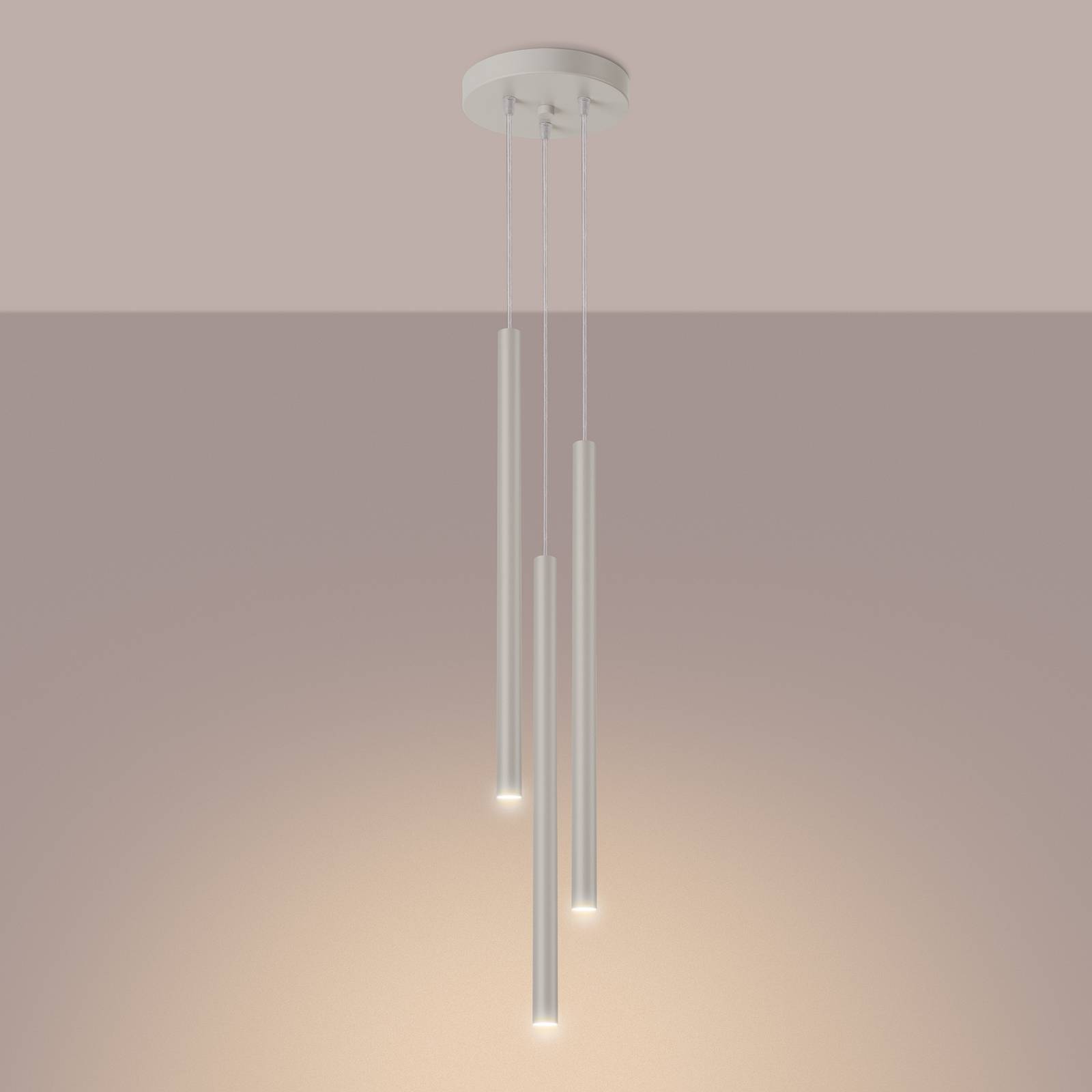 Hängelampe Pastelo, beige, Ø 19 cm, Stahl Hängelampe Pastelo, beige, Ø 19 cm, Stahl von SOLLUX LIGHTING