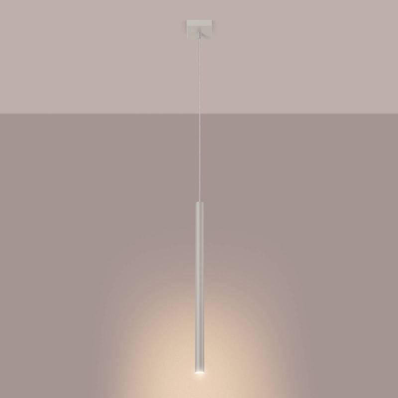 Hängelampe Pastelo, beige, Ø 2 cm, Stahl, 3-flg. von SOLLUX LIGHTING