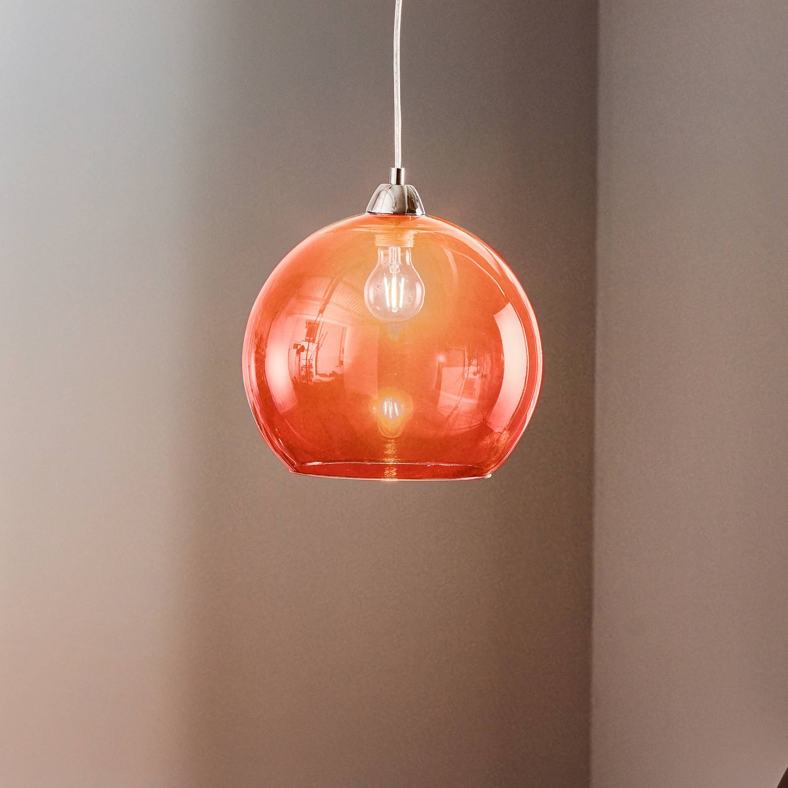 Hängeleuchte Colour, Glasschirm rot Hängeleuchte Colour, Glasschirm rot von SOLLUX LIGHTING