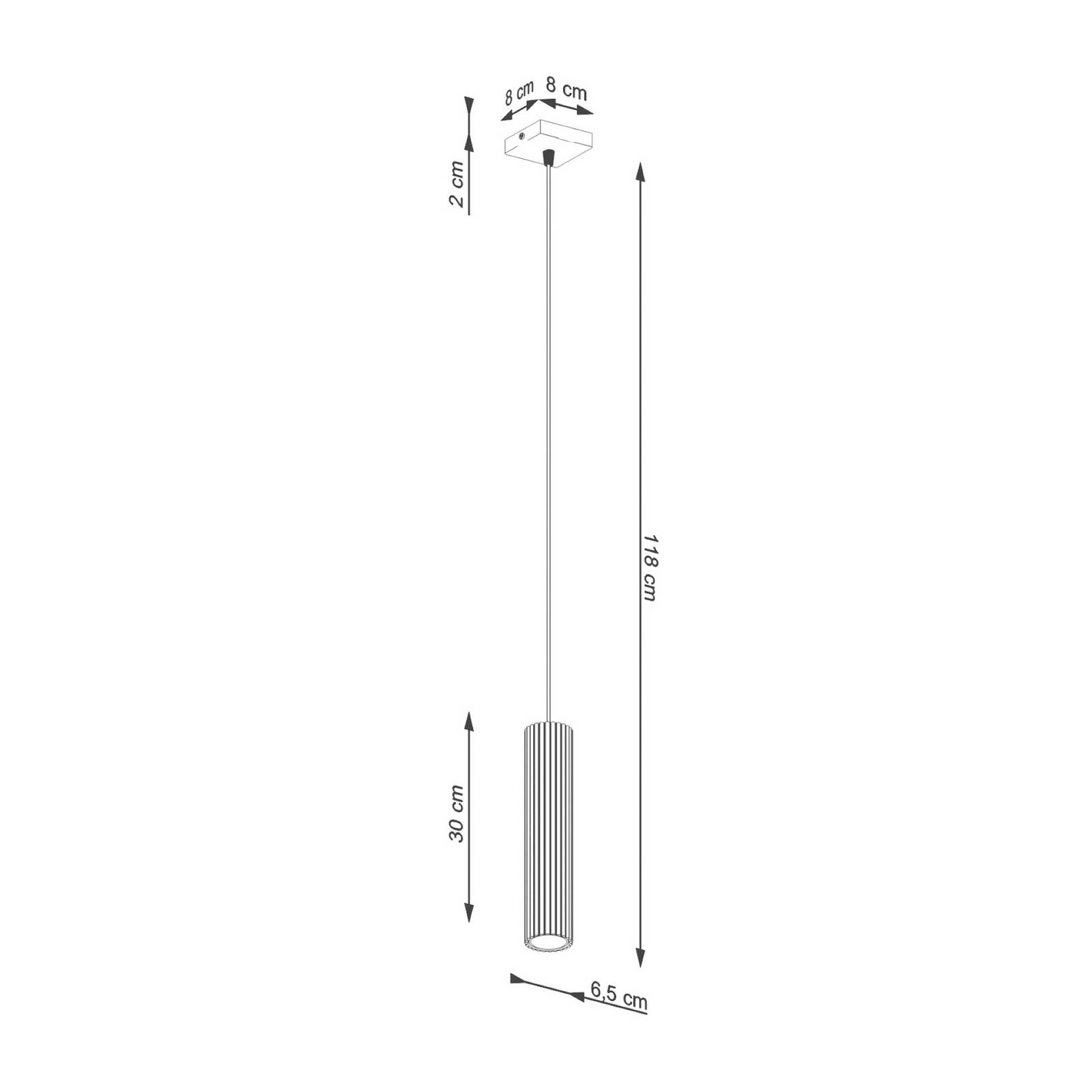 Pendellampe Karbon, schwarz, Ø 6 cm, Aluminium Pendellampe Karbon, schwarz, Ø 6 cm, Aluminium von SOLLUX LIGHTING