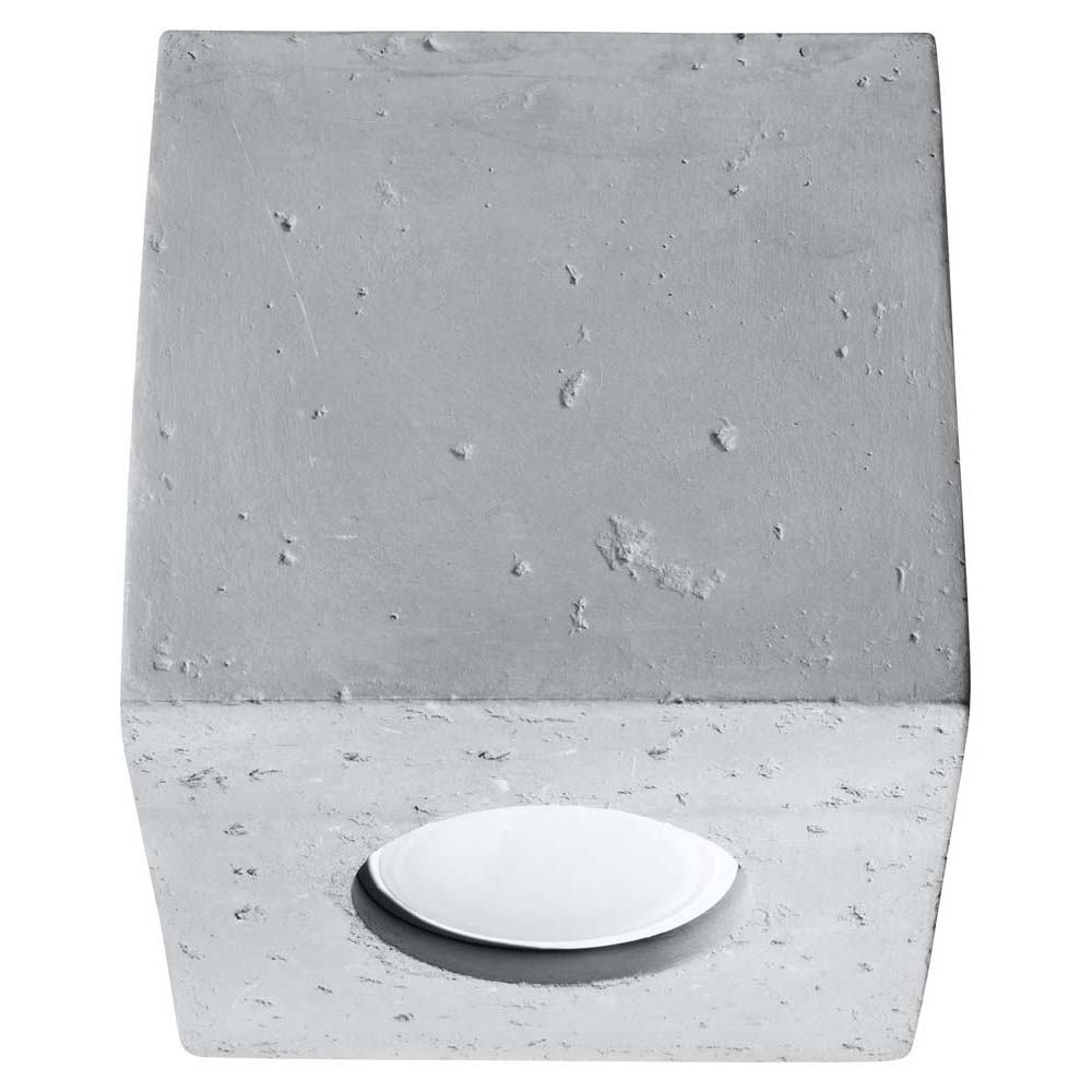 Deckenleuchte, Beton Grau, Würfel-Optik, H 10 cm Deckenleuchte, Beton Grau, Würfel-Optik, H 10 cm von SOLLUX lighting