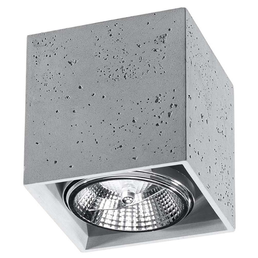 Deckenleuchte, Grau, Beton, Würfel, L 14 cm Deckenleuchte, Grau, Beton, Würfel, L 14 cm von SOLLUX lighting
