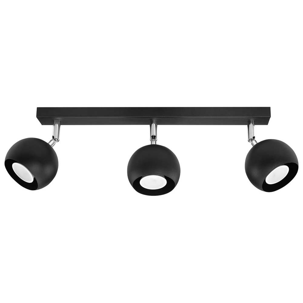 Deckenleuchte, Schwarz, Verstellbare Spots, L 45 cm Deckenleuchte, Schwarz, Verstellbare Spots, L 45 cm von SOLLUX lighting