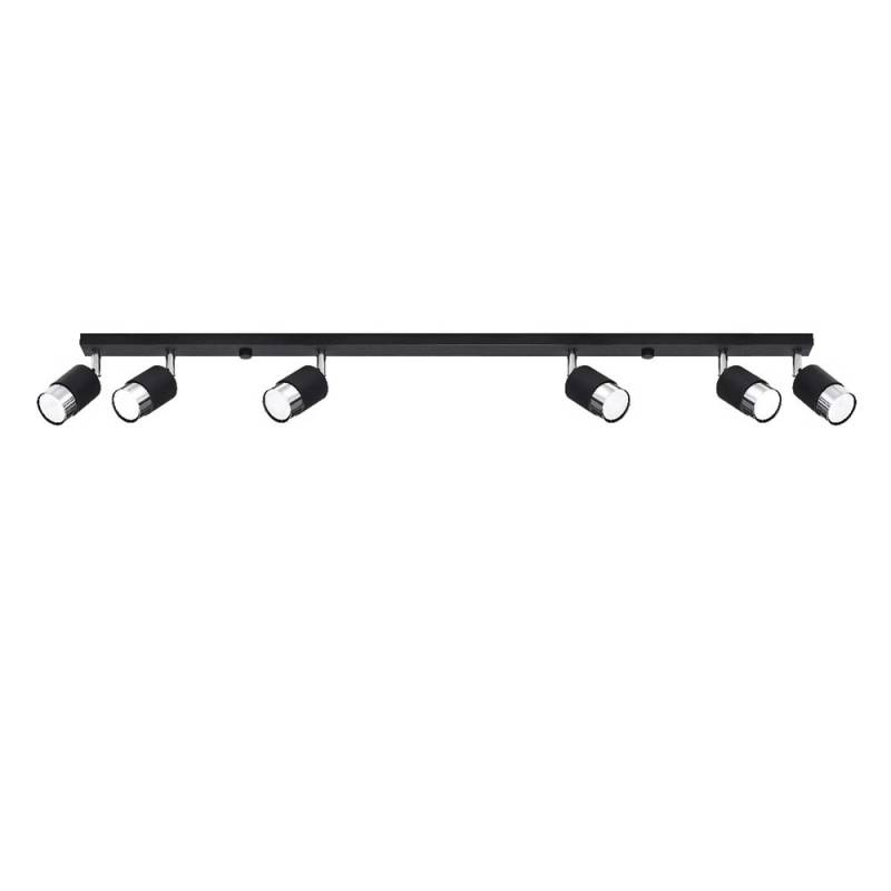 Deckenleuchte, Stahl, Schwarz Chrome, L 117 cm von SOLLUX lighting