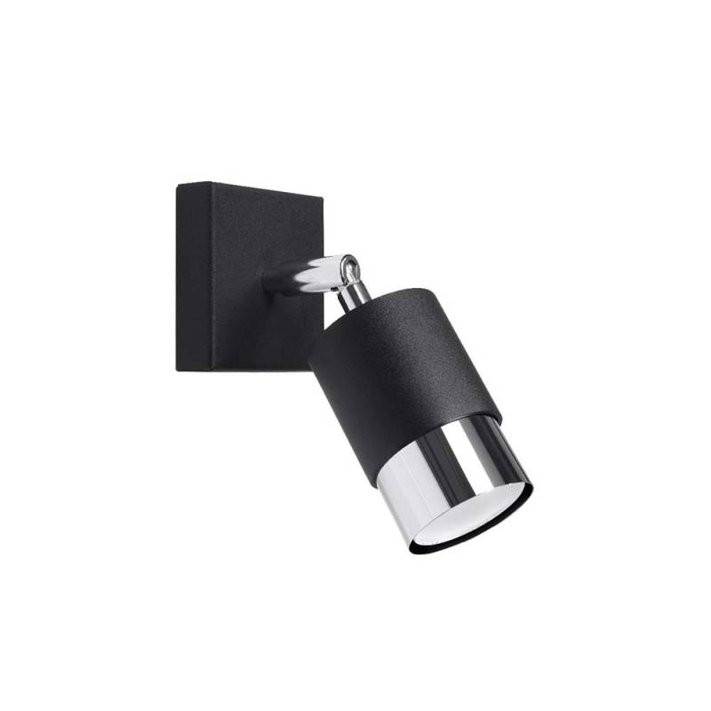 Wandleuchte, Stahl, Schwarz Chrome von SOLLUX lighting