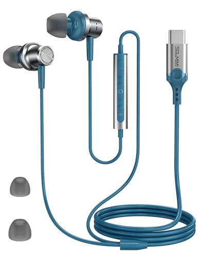 SOLMIMI USB C Kopfhörer für Samsung Galaxy S23 Ultra S22 S21 FE S20 A53 A54 USB Type C Ohrhörer mit Mikrofon In-Ear Kopfhörer mit Kabel für iPad Pro 2022 iPad Air 5/4/Mini 6, Pixel 7 - Türkisgrün SOLMIMI USB C Kopfhörer für Samsung Galaxy S23 Ultra S22 S21 FE S20 A53 A54 USB Type C Ohrhörer mit Mikrofon In-Ear Kopfhörer mit Kabel für iPad Pro 2022 iPad Air 5/4/Mini 6, Pixel 7 - Türkisgrün von SOLMIMI