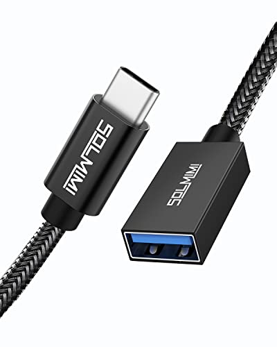 SOLMIMI USB C auf USB OTG Adapter USB 3.0 Buchse auf USB C Stecker OTG Typ C Adaptr für Smartphone, Tablet, Notebook, Tastatur, Maus, Speicherkarte und andere USB-Peripheriegeräten - 0.2m von SOLMIMI