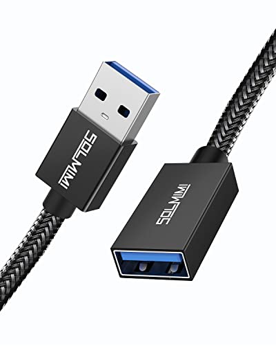 SOLMIMI USB Verlängerungskabel USB 3.0 A Stecker auf A Buchse USB Extension Kabel für USB A fähiges Geräte wie USB Stick, Tastatur, Drucker, Scanner, Hub, Festplatte, Kamera - 1.2m von SOLMIMI