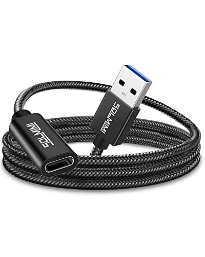 SOLMIMI USB auf USB C Adapter USB A auf USB C Buchse Adapter für Smartphone, Handy, Tablet, Laptop, Notebook, Festplatte, Hub, Typ-C Kabel, Kopfhörer, Auto - 1.2m von SOLMIMI