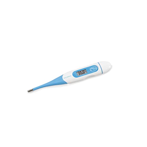 SOLMIRA Digitales Fieberthermometer, Türkis, Hochpräzise, ​Wasserdicht, Axillare, Rektale oder Orale Messung, Geeignet für Babys, Kinder und Erwachsene von SOLMIRA