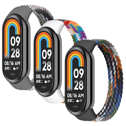 3 Stück Geflochtenes Solo Loop Armband für Xiaomi Smart Band 9 /Miband 8 Armband Damen Herren,Verstellbares Elastisch Uhrenarmband Nylon Sportarmband Ersatz Armband für Xiaomi Mi Band 9 8 Armband,M 3 Stück Geflochtenes Solo Loop Armband für Xiaomi Smart Band 9 /Miband 8 Armband Damen Herren,Verstellbares Elastisch Uhrenarmband Nylon Sportarmband Ersatz Armband für Xiaomi Mi Band 9 8 Armband,M von SOLOLUP
