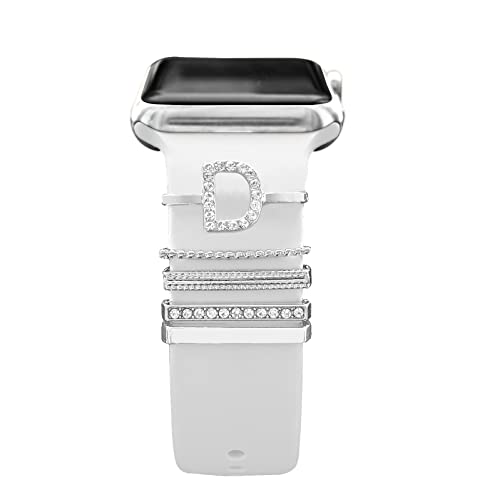 5 Stück dekorative Ringschlaufen aus Metall für Samsung Smart Watch Bands, Lederarmband Charms Silikonarmband Zubehör für Apple Watch iWatch Ultra Series 8 7 6 SE 5 4 3 2 1(nicht Band oder Uhr), 14 von SOLOLUP