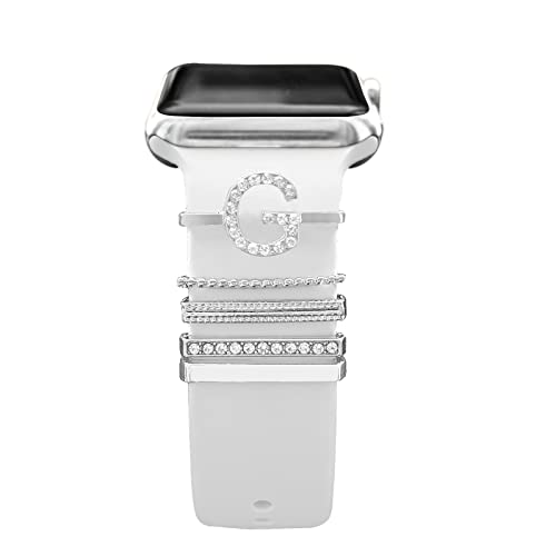 5 Stück dekorative Ringschlaufen aus Metall für Samsung Smart Watch Bands, Lederarmband Charms Silikonarmband Zubehör für Apple Watch iWatch Ultra Series 8 7 6 SE 5 4 3 2 1(nicht Band oder Uhr), 17 von SOLOLUP