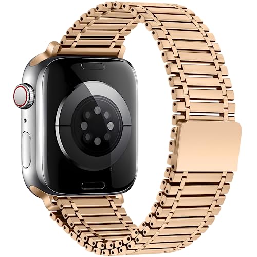 Edelstahl Uhrenarmband kompatibel Für Apple watch Armband 49 45 44 42mm Damen/Herren,22mm Metall Loopback magnetisches Ersatzarmband für iWatch 8 7 6 5 4 3 2 1 Utral/SE Serie,Roségold 42 44 45 49mm Edelstahl Uhrenarmband kompatibel Für Apple watch Armband 49 45 44 42mm Damen/Herren,22mm Metall Loopback magnetisches Ersatzarmband für iWatch 8 7 6 5 4 3 2 1 Utral/SE Serie,Roségold 42 44 45 49mm von SOLOLUP