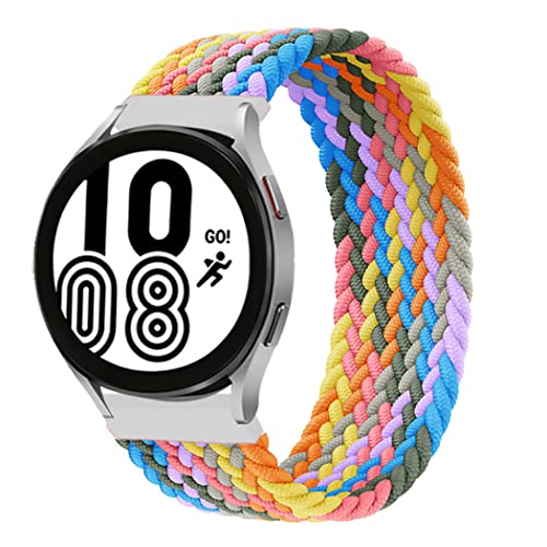 Geflochtenes Solo Loop Armband für Samsung Galaxy Watch 3 45mm Glaxy Watch 46mm für Huawei Watch 3,3 Pro,GT,GT2 Gt3,22mm Elastisch Uhrenarmband Sport Loop Ersatzarmband(Bunt,22mm-XS) von SOLOLUP