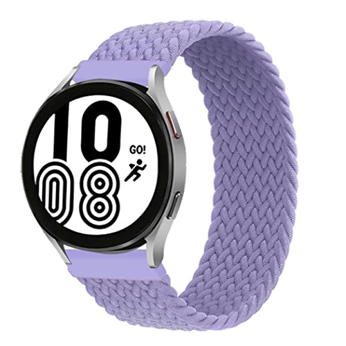 Geflochtenes Solo Loop Armband für Samsung Galaxy Watch 3 45mm Glaxy Watch 46mm für Huawei Watch 3,3 Pro,GT,GT2 Gt3,22mm Elastisch Uhrenarmband Sport Loop Ersatzarmband(Lavendel,22mm-XS) von SOLOLUP