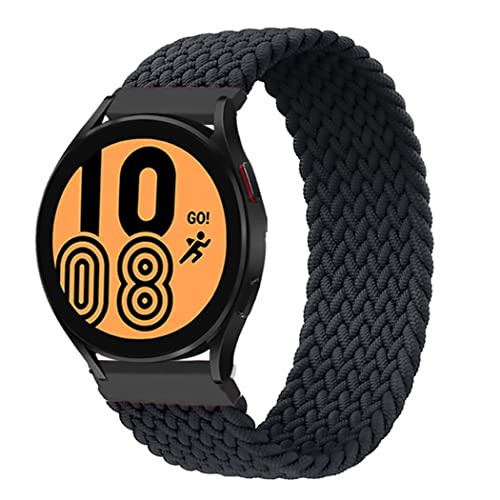 Geflochtenes Solo Loop Armband für Samsung Galaxy Watch 3 45mm Glaxy Watch 46mm für Huawei Watch 3,3 Pro,GT,GT2 Gt3,22mm Elastisch Uhrenarmband Sport Loop Ersatzarmband(Schwarz,22mm-XS) von SOLOLUP