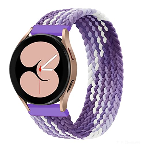 Geflochtenes Solo Loop Armband für Samsung Galaxy Watch 3 45mm Glaxy Watch 46mm für Huawei Watch 3,3 Pro,GT,GT2 Gt3,22mm Elastisch Uhrenarmband Sport Loop Ersatzarmband(Trauben lila,22mm-S) von SOLOLUP