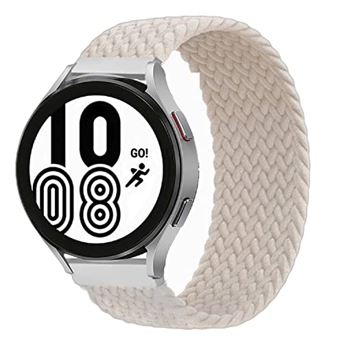 Geflochtenes Solo Loop Armband für Samsung Galaxy Watch 5/4 40mm 44mm/Galaxy Watch 5 Pro 45mm/Galaxy Watch 4 Classic 42mm 46mm, 20mm Elastisch Uhrenarmband Sport Ersatzarmband(Sternenlicht-Einheit,S) Geflochtenes Solo Loop Armband für Samsung Galaxy Watch 5/4 40mm 44mm/Galaxy Watch 5 Pro 45mm/Galaxy Watch 4 Classic 42mm 46mm, 20mm Elastisch Uhrenarmband Sport Ersatzarmband(Sternenlicht-Einheit,S) von SOLOLUP