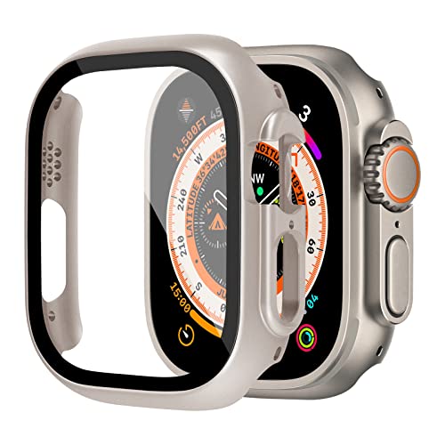 Hülle Mit Displayschutzfolie aus Gehärtetem Glas, Kompatibel für Apple Watch Ultra 49 mm, Sturzsichere PC-Schutzhülle Mit Vollständiger Abdeckung für iWatch Ultra 49mm,Sternenlicht Hülle Mit Displayschutzfolie aus Gehärtetem Glas, Kompatibel für Apple Watch Ultra 49 mm, Sturzsichere PC-Schutzhülle Mit Vollständiger Abdeckung für iWatch Ultra 49mm,Sternenlicht von SOLOLUP
