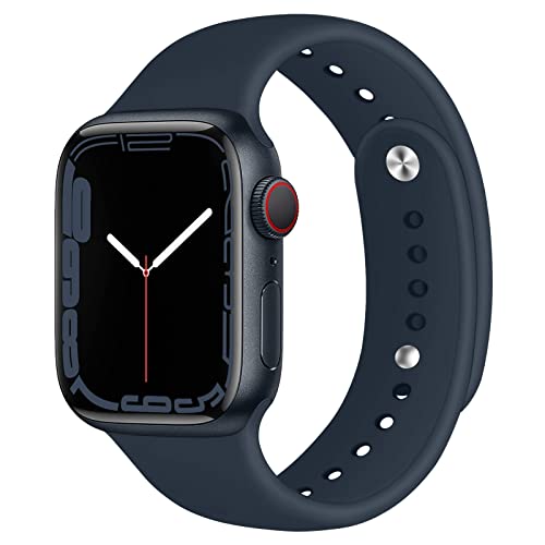 Kompatibel für Apple Watch Band 41 mm 40 mm 38 mm Weiches Silikonarmband für iWatch Ultra Series 8 7 6 SE 5 4 3 2 1 Armband Damen Herren Armbänder, 38/40/41mm,Mitternacht（Patentiert） von SOLOLUP