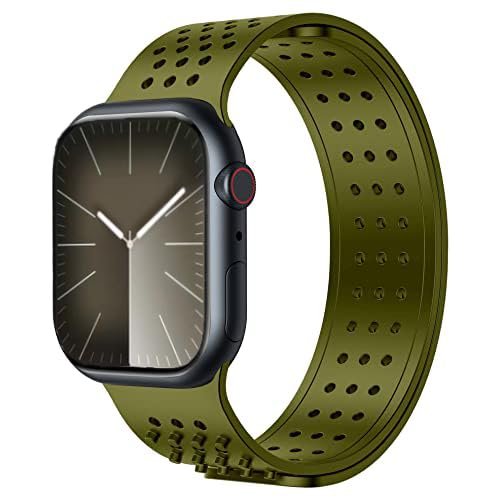 Kompatibel für Apple Watch Band 49mm 45mm 41mm 44mm 40mm 42mm 38mm, Verstellbares geflochtenes Solo Loop elastisches Sportarmband für iWatch Ultra Series 8 7 6 SE 5 4 3 2 1, Olive, 38/40/41mm Kompatibel für Apple Watch Band 49mm 45mm 41mm 44mm 40mm 42mm 38mm, Verstellbares geflochtenes Solo Loop elastisches Sportarmband für iWatch Ultra Series 8 7 6 SE 5 4 3 2 1, Olive, 38/40/41mm von SOLOLUP