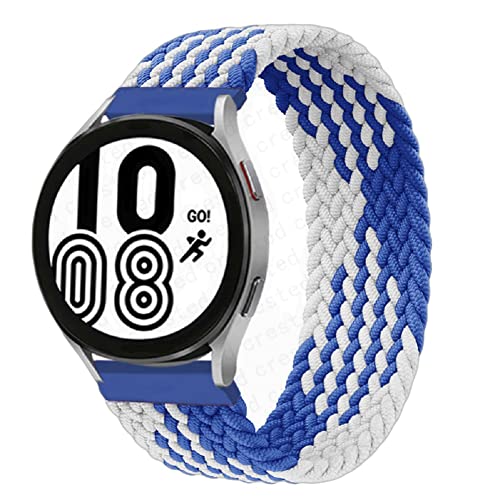 Kompatibles Sportarmband für Samsung Galaxy Watch 5 Pro/5/4/4 Classic/3/Active 2/Active, 20 mm Nylon Gewebe Armband für Amazfit BIP/GTR 42 mm/GTS/2/2E/3, blau weiß, 20mm-XS Kompatibles Sportarmband für Samsung Galaxy Watch 5 Pro/5/4/4 Classic/3/Active 2/Active, 20 mm Nylon Gewebe Armband für Amazfit BIP/GTR 42 mm/GTS/2/2E/3, blau weiß, 20mm-XS von SOLOLUP
