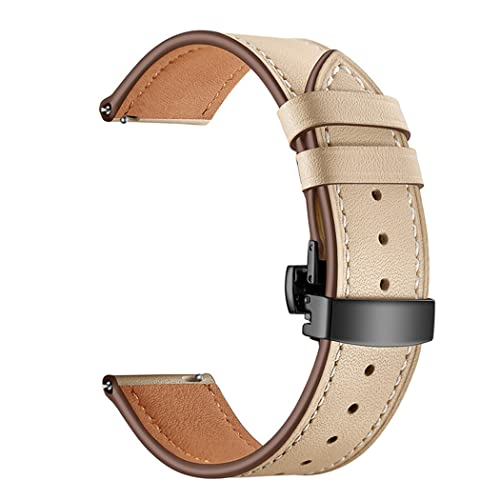 Lederarmband für Samsung Galaxy Watch 3 45mm/Galaxy Watch 46mm/Gear S3 Frontier Classic, Armband für Huawei Watch 2 Classic/3/3 pro/GT/2/3, 22mm Sport Armband für Damen, Schwarzer Knopf Apricot Lederarmband für Samsung Galaxy Watch 3 45mm/Galaxy Watch 46mm/Gear S3 Frontier Classic, Armband für Huawei Watch 2 Classic/3/3 pro/GT/2/3, 22mm Sport Armband für Damen, Schwarzer Knopf Apricot von SOLOLUP