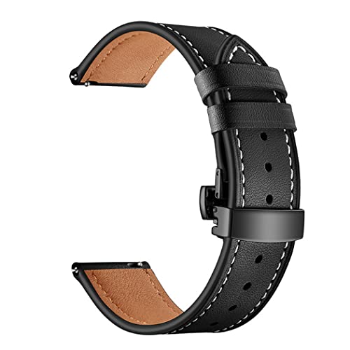 Lederarmband für Samsung Galaxy Watch 6/6 Classic/Watch 5 pro/5/4/4 Classic/3 41 mm/Active 2/Active, Armband für Huawei Uhr GT/2/2E/Pro 42mm,20mm Sport Armband für Damen Herren,Schwarzer Knopf Schwarz Lederarmband für Samsung Galaxy Watch 6/6 Classic/Watch 5 pro/5/4/4 Classic/3 41 mm/Active 2/Active, Armband für Huawei Uhr GT/2/2E/Pro 42mm,20mm Sport Armband für Damen Herren,Schwarzer Knopf Schwarz von SOLOLUP