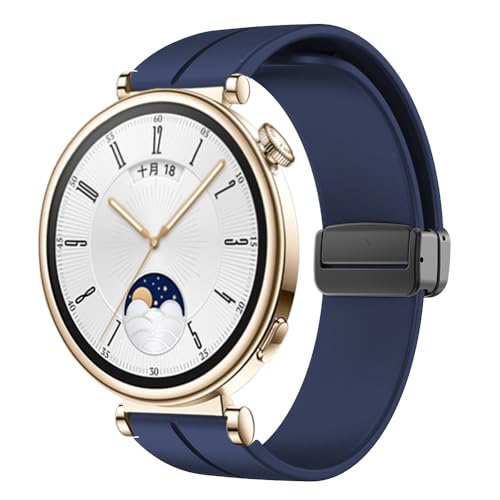Magnetisches Armband für Huawei Watch GT 4 41mm Armband Damen Herren,Weiches Silikon-Sportarmband Verstellbares Atmungsaktiv Ersatzarmband für Huawei Watch GT 4 41mm Armbänder,Dunkelblau Magnetisches Armband für Huawei Watch GT 4 41mm Armband Damen Herren,Weiches Silikon-Sportarmband Verstellbares Atmungsaktiv Ersatzarmband für Huawei Watch GT 4 41mm Armbänder,Dunkelblau von SOLOLUP