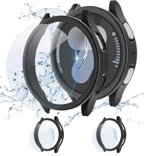 2 Stück Schutzhülle für Samsung Galaxy Watch 7 40mm Hülle mit Displayschutz, Hard PC Schutzhülle Anti-Rutsch Schutz Displayschutzfolie mit Gehärtetem Glas für Galaxy Watch 7 40 mm Schutz 2 Stück Schutzhülle für Samsung Galaxy Watch 7 40mm Hülle mit Displayschutz, Hard PC Schutzhülle Anti-Rutsch Schutz Displayschutzfolie mit Gehärtetem Glas für Galaxy Watch 7 40 mm Schutz von SOLOLUP