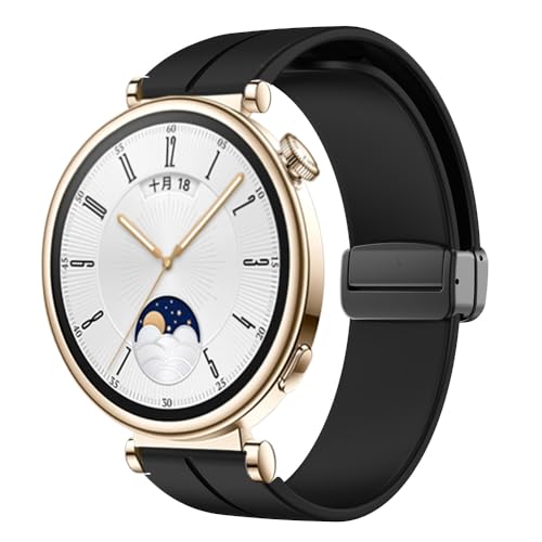 Silicon Armband für Huawei Watch GT 4 41mm Armband Damen Herren,Weiches Silikon-Sportarmband Verstellbares Atmungsaktiv Ersatzarmband mit Magnetverschluss für Huawei Watch GT 4 41mm Armbänder,Schwarz Silicon Armband für Huawei Watch GT 4 41mm Armband Damen Herren,Weiches Silikon-Sportarmband Verstellbares Atmungsaktiv Ersatzarmband mit Magnetverschluss für Huawei Watch GT 4 41mm Armbänder,Schwarz von SOLOLUP