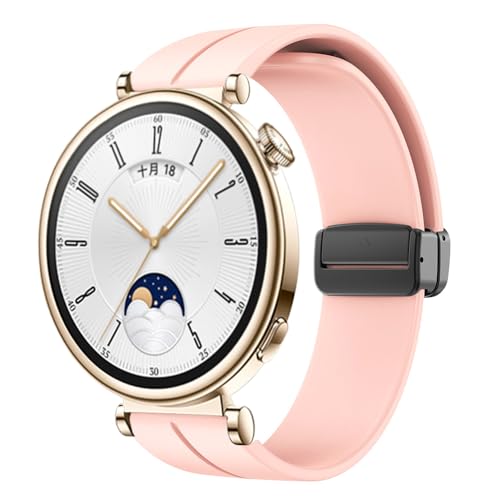 Silicon Armband für Huawei Watch GT 4 41mm Armband Damen Herren,Weiches Silikon-Sportarmband Verstellbares Atmungsaktiv Ersatzarmband mit Magnetverschluss für Huawei Watch GT 4 41mm Armbänder,Rosa Silicon Armband für Huawei Watch GT 4 41mm Armband Damen Herren,Weiches Silikon-Sportarmband Verstellbares Atmungsaktiv Ersatzarmband mit Magnetverschluss für Huawei Watch GT 4 41mm Armbänder,Rosa von SOLOLUP