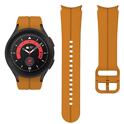 Sportarmbänder Kompatibel für Samsung Galaxy Watch 5 40 mm/44 mm, Galaxy Watch 5 Pro 45 mm, Galaxy Watch 4 40 mm/44 mm, Galaxy Watch 4 Classic 42mm/46 mm, 20 mm Uhrenarmbänder,Offizielles Gelb von SOLOLUP
