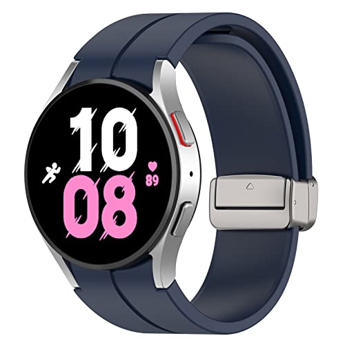 Sportarmbänder für Samsung Galaxy Watch 6/5/4 40mm/44mm Armband,Galaxy Watch 6 Classic 43mm 47mm,Galaxy Watch 5 Pro 45mm,Galaxy Watch 4 Classic 42mm/46mm,20mm weiche Silikonarmbänder，Mitternachtsblau von SOLOLUP