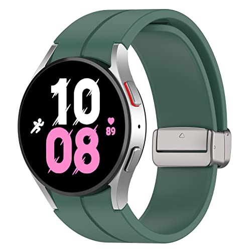 Sportarmbänder für Samsung Galaxy Watch 6/5/4 40mm/44mm Armband,Galaxy Watch 6 Classic 43mm 47mm,Galaxy Watch 5 Pro 45mm,Galaxy Watch 4 Classic 42mm/46mm,20mm weiche Silikonarmbänder，Militärgrün von SOLOLUP