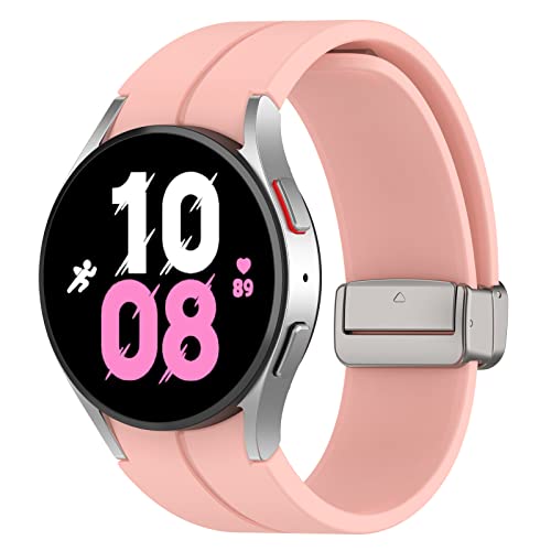 Sportarmbänder für Samsung Galaxy Watch 6/5/4 40mm/44mm Armband,Galaxy Watch 6 Classic 43mm 47mm,Galaxy Watch 5 Pro 45mm,Galaxy Watch 4 Classic 42mm/46mm,20mm weiche Silikonarmbänder，Rosa von SOLOLUP