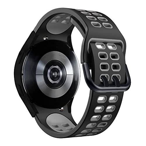 Sportarmband für Samsung Galaxy Watch 6/5/4 40mm 44mm/Galaxy Watch 6 Classic 43mm 47mm/Watch 5 Pro 45mm/Watch 4 Classic 46mm 42mm,Kein Lückenarmband,20mm Silikon Armband für Damen Herren,Balkengraue Sportarmband für Samsung Galaxy Watch 6/5/4 40mm 44mm/Galaxy Watch 6 Classic 43mm 47mm/Watch 5 Pro 45mm/Watch 4 Classic 46mm 42mm,Kein Lückenarmband,20mm Silikon Armband für Damen Herren,Balkengraue von SOLOLUP