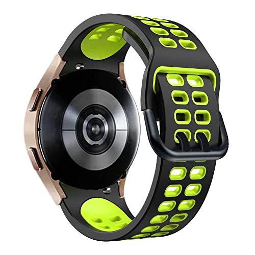 Sportarmband für Samsung Galaxy Watch 6/5/4 40mm 44mm/Galaxy Watch 6 Classic 43mm 47mm/Watch 5 Pro 45mm/Watch 4 Classic 46mm 42mm,Kein Lückenarmband,20mm Silikon Armband für Damen Herren,Schwarz Grün Sportarmband für Samsung Galaxy Watch 6/5/4 40mm 44mm/Galaxy Watch 6 Classic 43mm 47mm/Watch 5 Pro 45mm/Watch 4 Classic 46mm 42mm,Kein Lückenarmband,20mm Silikon Armband für Damen Herren,Schwarz Grün von SOLOLUP