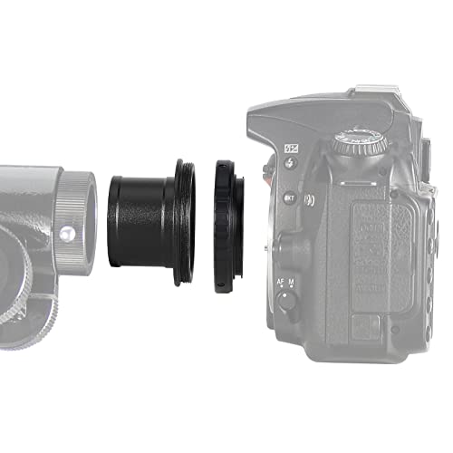 SOLOMARK T2 T Ring Adapter Objektivhalterung und M42 auf 1,25 Zoll Teleskop T Adapter, kompatibel mit Nikon SLR-Kamera. von SOLOMARK