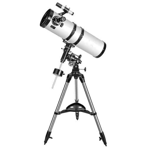Teleskop 150EQ Newton-Reflektor teleskope für Erwachsene, professionelle Teleskope für Erwachsene Astronomie, kommt mit 1,5X Barlow-Linse Smartphone-Adapter von SOLOMARK