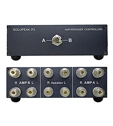 SOLUPEAK P2 2(1)-IN-1(2)-Out Verstärker Lautsprecher umschalter Schalter Splitter 2-Wege Lautsprecher Control Combiner Box von SOLUPEAK