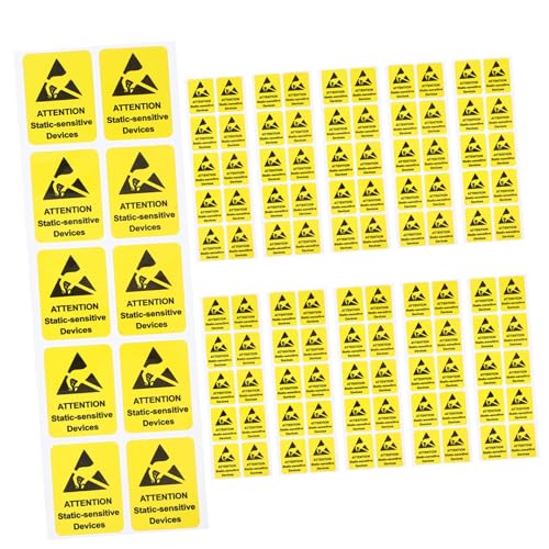 Vorsicht Aufkleber 80 Stücke Warnung Decals Statische Aufmerksamkeit Papier Material Decals von SOLUSTRE