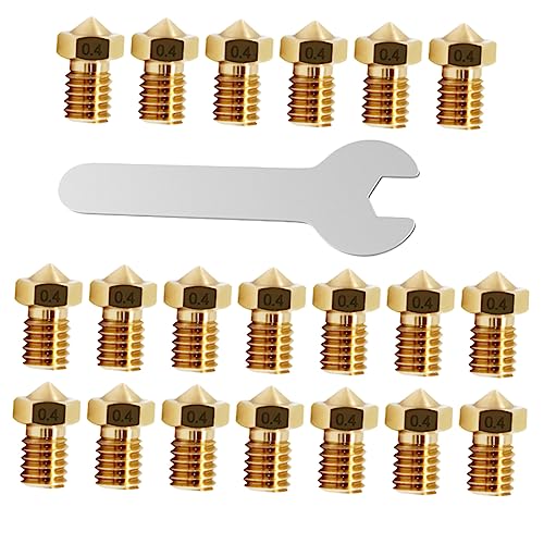 SOLUSTRE 1 Satz 20 Stück 3d Drucker Zubehör Düse Extruderdüse Aus Messing Messingdüse Für 3d-drucker Zubehör Für 3d-drucker 3d-druckerdüse von SOLUSTRE