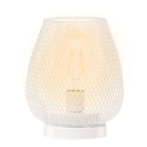 SOLUSTRE 1 Satz Vogelkäfig Dekorative Tischlampe Vintage-schreibtischlampe Vintage-led-lampe Dimmbare Schreibtischlampe Kabelloses Akzentlicht Led-nachtlicht Büro Weiß Glas Jahrgang von SOLUSTRE