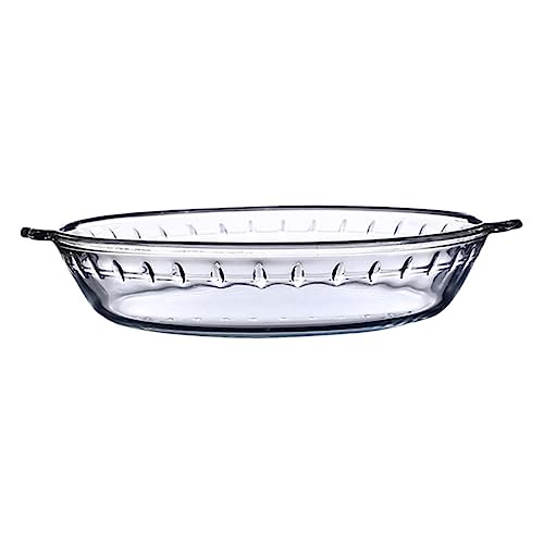 SOLUSTRE 1 Stück runde Auflaufform aus Glas Tablett Bräter aus Emaille Kochen kühlschrank glasplatte glasplatten für kühlschrank gebackenes Reisgericht Speiseteller gehärtetes Glas Weiß SOLUSTRE 1 Stück runde Auflaufform aus Glas Tablett Bräter aus Emaille Kochen kühlschrank glasplatte glasplatten für kühlschrank gebackenes Reisgericht Speiseteller gehärtetes Glas Weiß von SOLUSTRE