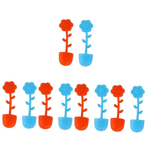 SOLUSTRE 10 Stk Teebereiter Aus Silikon Tee Steilere Geschenke Blumentee-steiger Fruchttee-eier Tee-ei-filter Filterwerkzeuge Für Teetassen Teesieb Kieselgel Früchtetee Lebensmittelqualität von SOLUSTRE