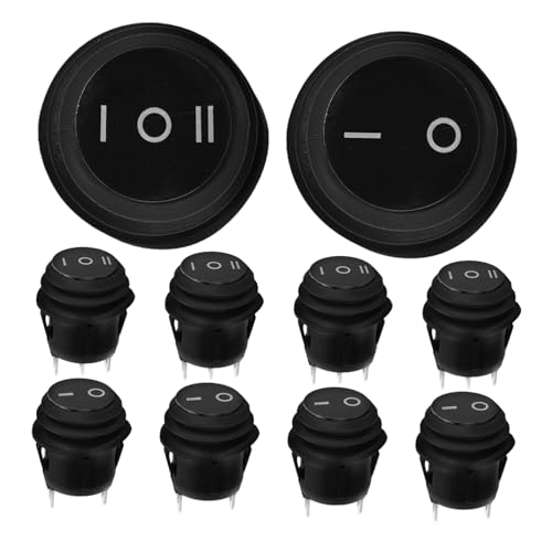 SOLUSTRE 10Stücke Runde Kippschalter Vielseitig Einsetzbar für Auto Boot und Haushaltsgeräte Elegantes Design Einfache Installation Dpst Funktion SOLUSTRE 10Stücke Runde Kippschalter Vielseitig Einsetzbar für Auto Boot und Haushaltsgeräte Elegantes Design Einfache Installation Dpst Funktion von SOLUSTRE