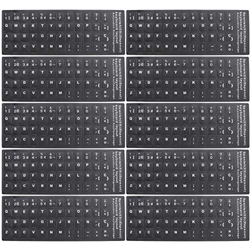 SOLUSTRE 10st Tastaturaufkleber Ersatztastaturhaut Japanischer Tastaturschutz Für Computer Buchstabenaufkleber Für Die Tastatur Tastenkappen-Aufkleber Beschriftung PVC Rechner Student von SOLUSTRE